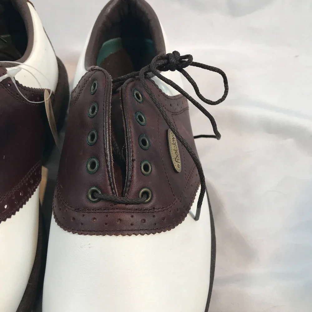 FootJoy Golf Sierra Brown/White Leather Soft Joys Womens US 7.5M EU 38 UK 5.5‎